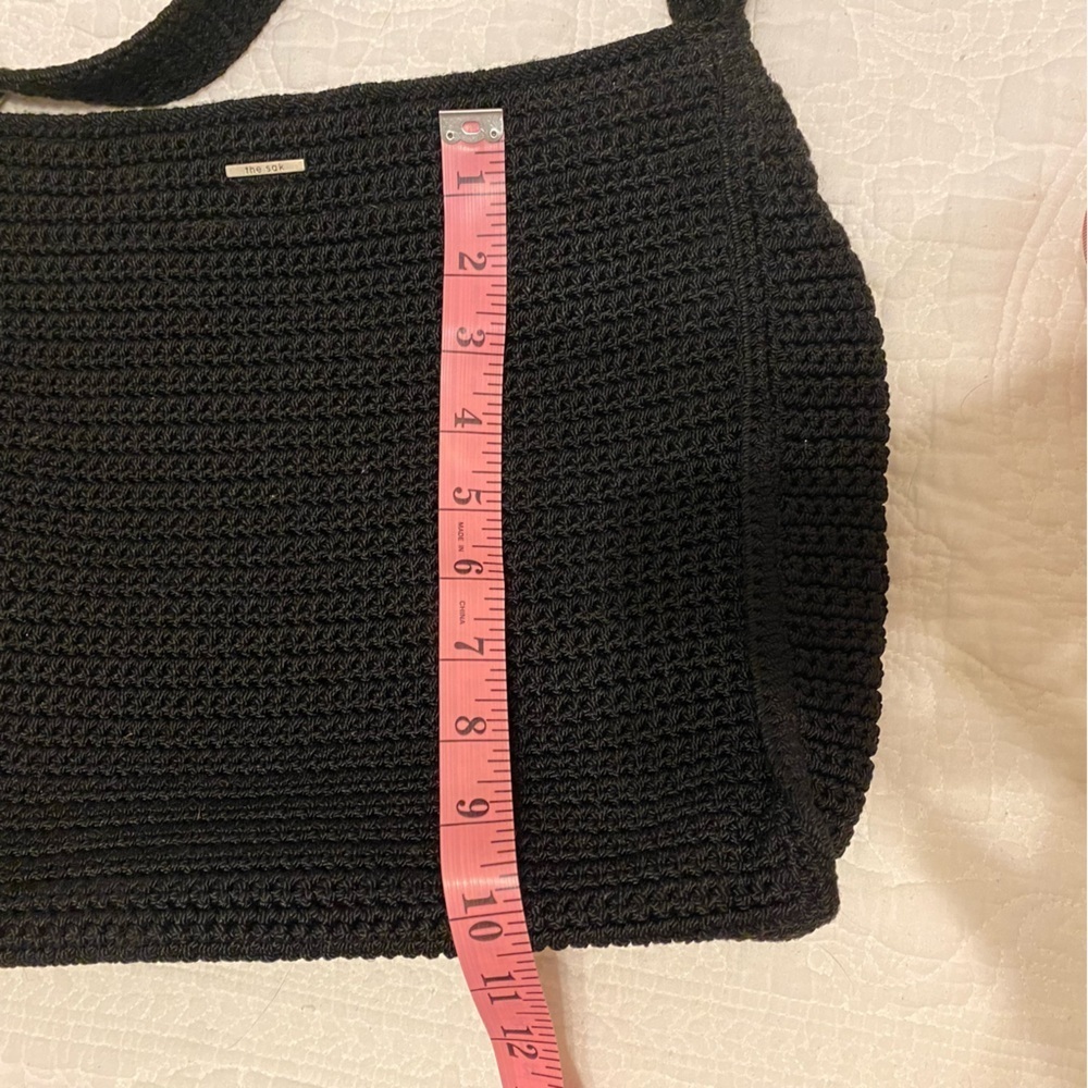 THE SAK's Indio‎ Black Crochet Medium Tablet Bag Purse - Picture 10 of 10